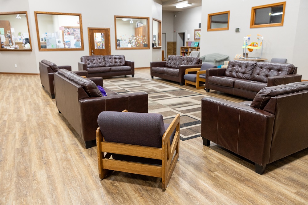 Communal hangout area at Wellcome Manor Family Services